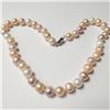 Image 1 : BZ957-17 SILVER FRESH WATER PEARL 17" NECKLACE