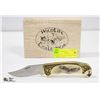 GOLD TONE COLLECTORS FOLDING KNIFE IN CASE