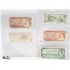 Image 1 : 5 OLD CANADA $20-$1 VARIOUS BANK NOTES