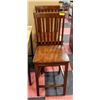 Image 1 : PAIR OF WOODEN BAR HEIGHT DINING CHAIRS