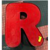 LIGHT UP NEON "R" SIGN APPROX 20" X 25"