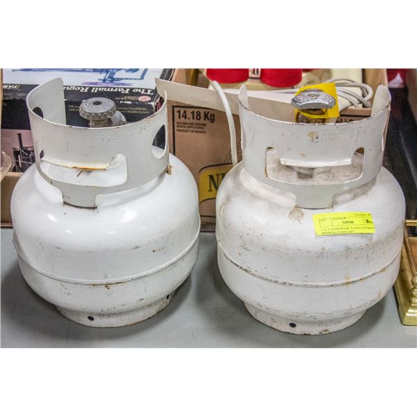 2 X 3 LB PROPANE TANKS - BOTH EXPIRED