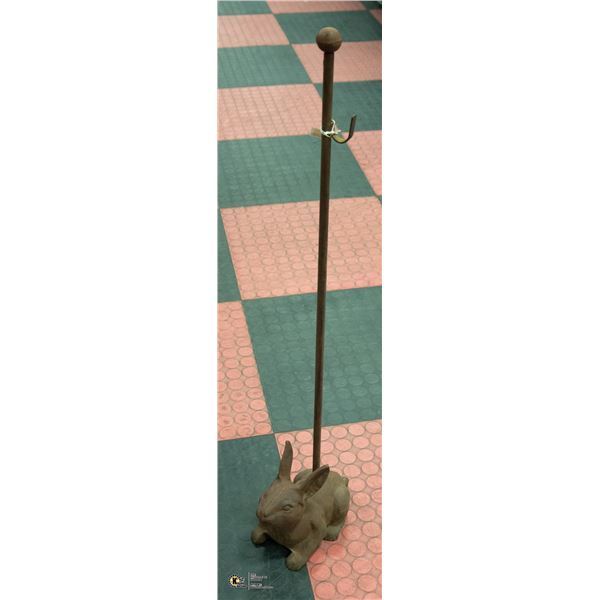 CAST IRON RABBIT ON STAND 34" TALL