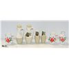 Image 1 : VINEGAR, OIL, S+P SHAKERS & 3 MINI VASES/JUGS