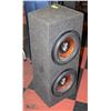 Image 1 : QUANTUM AUDIO SUB BOX 2 X 12 INCH HEAVY WOOFERS