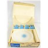 Image 1 : BLUE MOSAIC 8 PIECE SNACK SET BY ANCHOR HOCKING IN