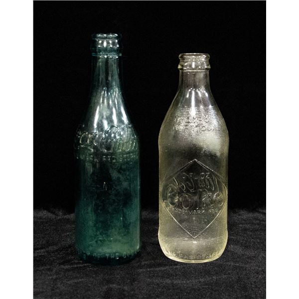 PAIR OF ANTIQUE COCA-COLA BOTTLES - ONE FROM 1915