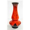 Image 1 : RED/BLACK VASE APPROX 14" TALL MADE IN QUEBEC