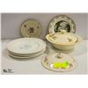 Image 1 : LOT OF BLUE ROSE DINNER PLATES, GRINDLEY ENGLAND