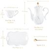 Image 2 : NEW 14 PIECE PORCELAIN TEA SET, SERVICE FOR 6