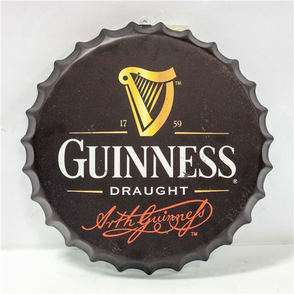 NEW GUINNESS DRAUGHT BOTTLE CAP WALL HANGING D-16 