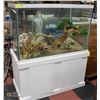 Image 1 : LARGE AQUARIUM/TANK W/VARIOUS CONTENTS H-58"