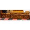 SOLID WOOD CURVED FRONT 9 DRAWER DRESSER SOLD WITH