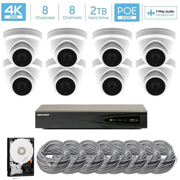 HIKVISION  8 CAMERA SECURITY SYSTEM- COMES WITH