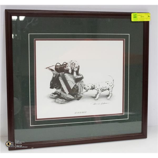 FRAMED "AT OUR BEST" PRINT BY ROBERT W. HICKMAN