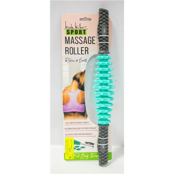 NEW NICOLE MILLER SPORT MASSAGE ROLLER - TEAL