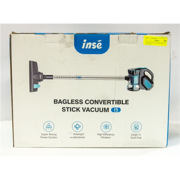 INSE BAGLESS CONVERTIBLE STICK VACUUM