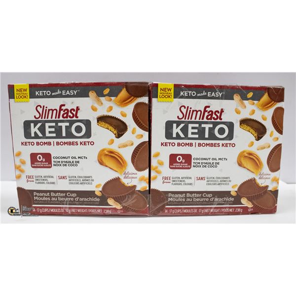 2PK SLIMFAST KETO BOMB PEANUT BUTTER CUP 14 17GRAM