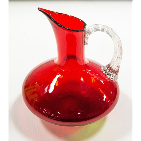 RED VINTAGE GLASSWARE (6.5" TALL)