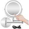 Image 1 : NEW REPACKED WALL MOUNTED MAKE-UP MIRROR W/ LED