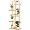 Image 1 : NEW VIVOSUN 5 TIER WOODEN 6 POTTED PLANT STAND