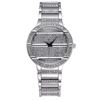 NEW LADIES ROUND SHAPED SILVER TONE CRYSTAL WATCH