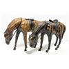 Image 1 : 2 X 14" REAL LEATHER HORSE DECOR PCS WITH SADDLES