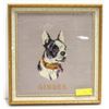 Image 1 : 15" X 16" NEEDLEPOINT DOG PICTURE