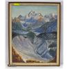 Image 1 : MANDIN ORIGINAL 1964 MOUNTAIN PAINTING 27" X 33"