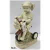 Image 1 : NEW WITH TAGS GARDEN GIRL ON TRICYCLE 17 IN TALL