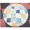 Image 1 : NEW UNPACKED 47" ROUND MOSAIC STYLE RUG WITH