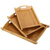 Image 1 : NEW HEDUME SET OF 3 NATURAL BAMBOO WOOD SERVING