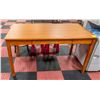 Image 1 : WOOD TABLE DESK W/ SINGLE DRAWER 54" X 28" X 31"