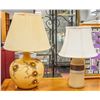 Image 1 : LOT OF 2 CERAMIC TABLE LAMPS, 25" & 22"