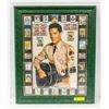 Image 1 : ELVIS PRESLEY PRINT FRAMED WITH 33 ELVIS STAMPS