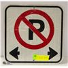 Image 1 : REFLECTIVE ALUMINUM NO PARKING SIGN 12" X 12"