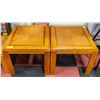 Image 1 : SOLID WOOD END TABLES 22" X 22" X 19"