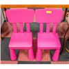 Image 1 : PAIR OF KIDS PINK PLASTIC IKEA CHAIRS