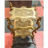 Image 1 : BRASS VERY HEAVY ORNATE 3 TIER DISPLAY STAND