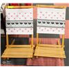 Image 1 : PAIR OF WOODEN FOLDING/COLLAPSABLE KIDS CHAIRS