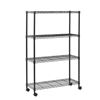 Image 1 : NEW SANDUSKY UNASSEMBLED BLK 4 TIER RACK ON WHEELS