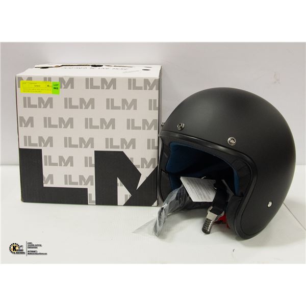 NEW ILM LARGE SIZE MATTE BLACK MOTORCYCLE HELMET