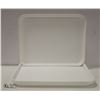 Image 1 : NEW SET OF 4 WHITE SERVING TRAYS, CART TRAYS