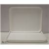 Image 1 : NEW SET OF 4 WHITE SERVING TRAYS, CART TRAYS