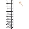 NEW OYREL 10 TIER BLACK SHOE RACK WITH MANUAL