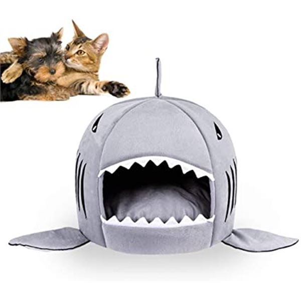 NEW LARGE SHARK PET BED WITH REMOVEABLE CUSHION