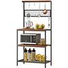 NEW RUSTIC BROWN BAKERS RACK