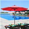 NEW RED 9' LED PATIO UMBRELLA