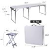 Image 2 : NEW REPACKED ALUMINUM FOLDING PICNIC TABLE WITH