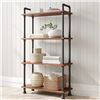 Image 1 : NEW ASSEMBLED IRON PIPE 4 TIER BOOKSHELF